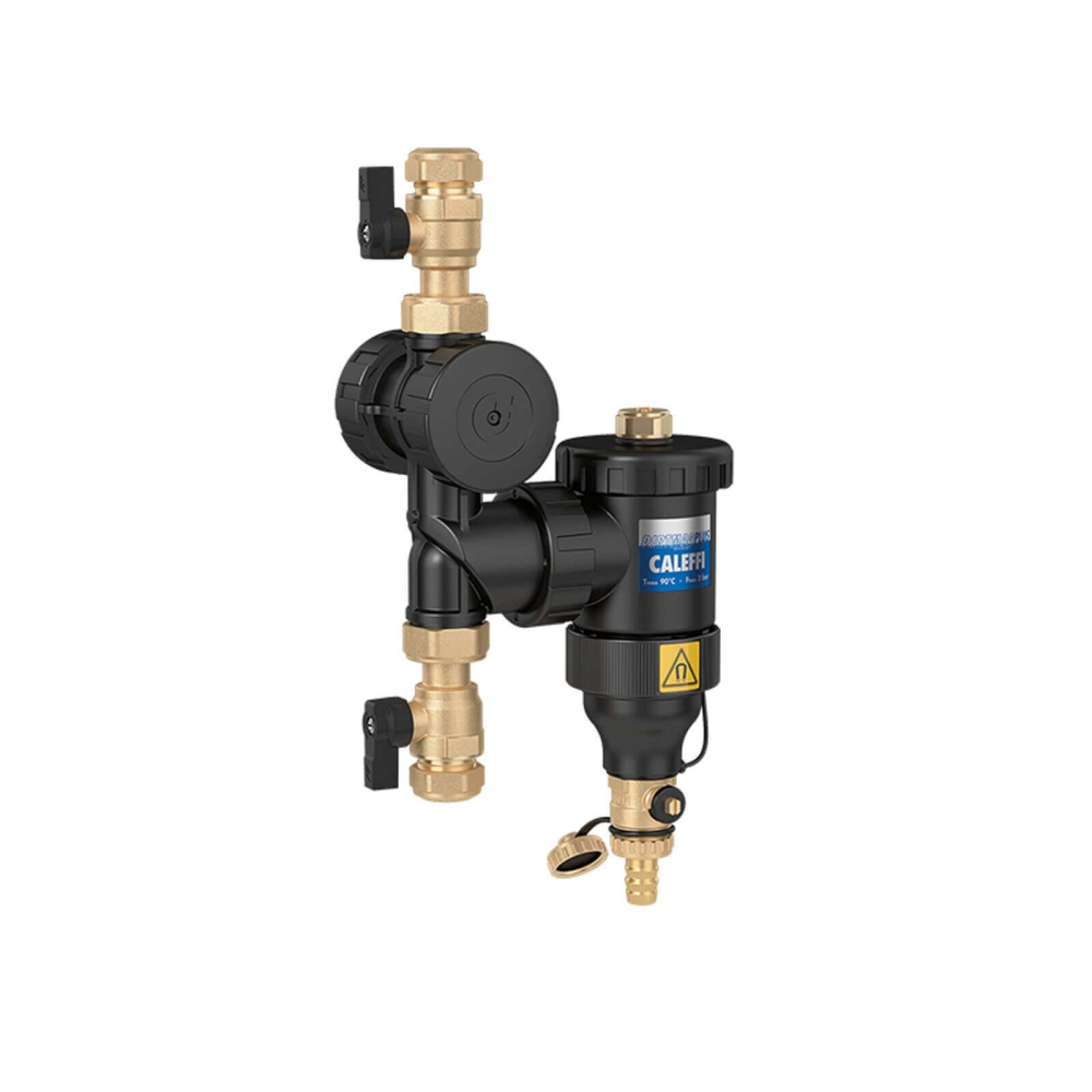 Caleffi DIRTMAGPLUS Schlammabscheider &Oslash; 22 mm, mit Magnet + Schmutzf&auml;nger, aus Technopolymer