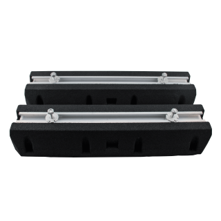 Dämpfungssockel Set 400 x 95 x 190 mm, max. Belastung 240 kg - 400 mm Schienenlänge