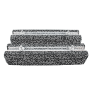 Dämpfungssockel Set 400 x 95 x 190 mm, max. Belastung 240 kg - 400 mm Schienenlänge
