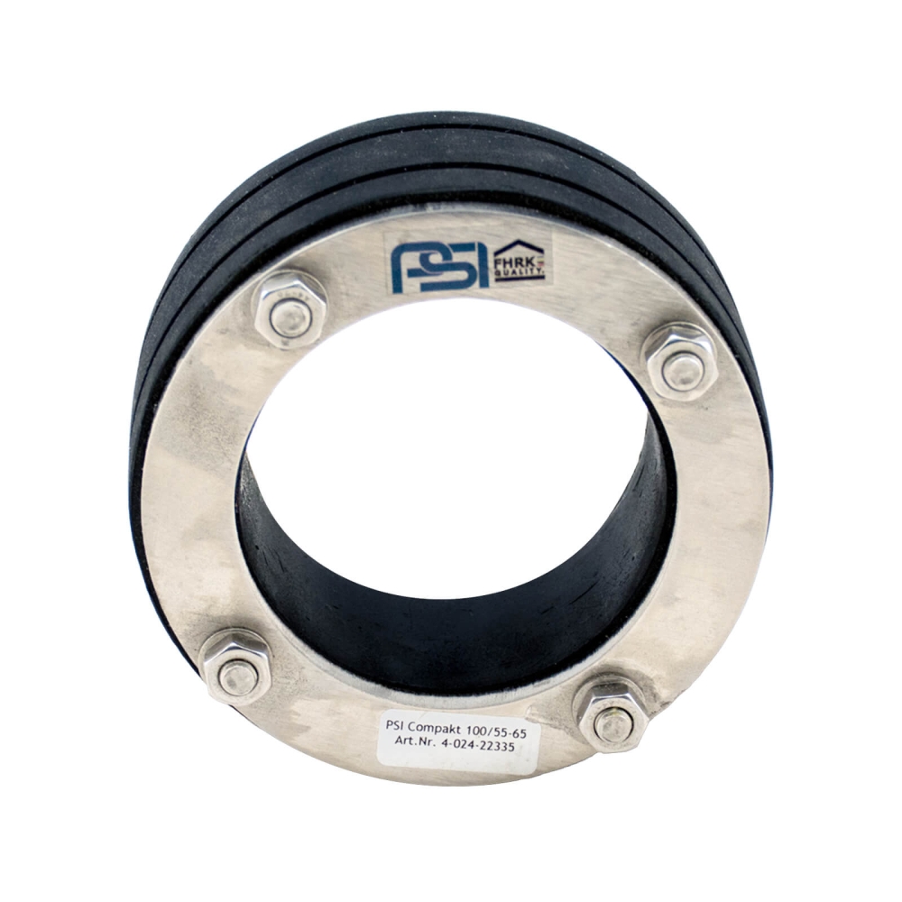 PSI Ringraumdichtung Mauerdurchf&uuml;hrung 100 mm dr&uuml;ckendes Wasser, f&uuml;r Rohr 55 - 66 mm