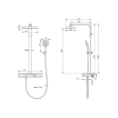 BRAVAT Thermostat-Duschsystem Zink, chrom