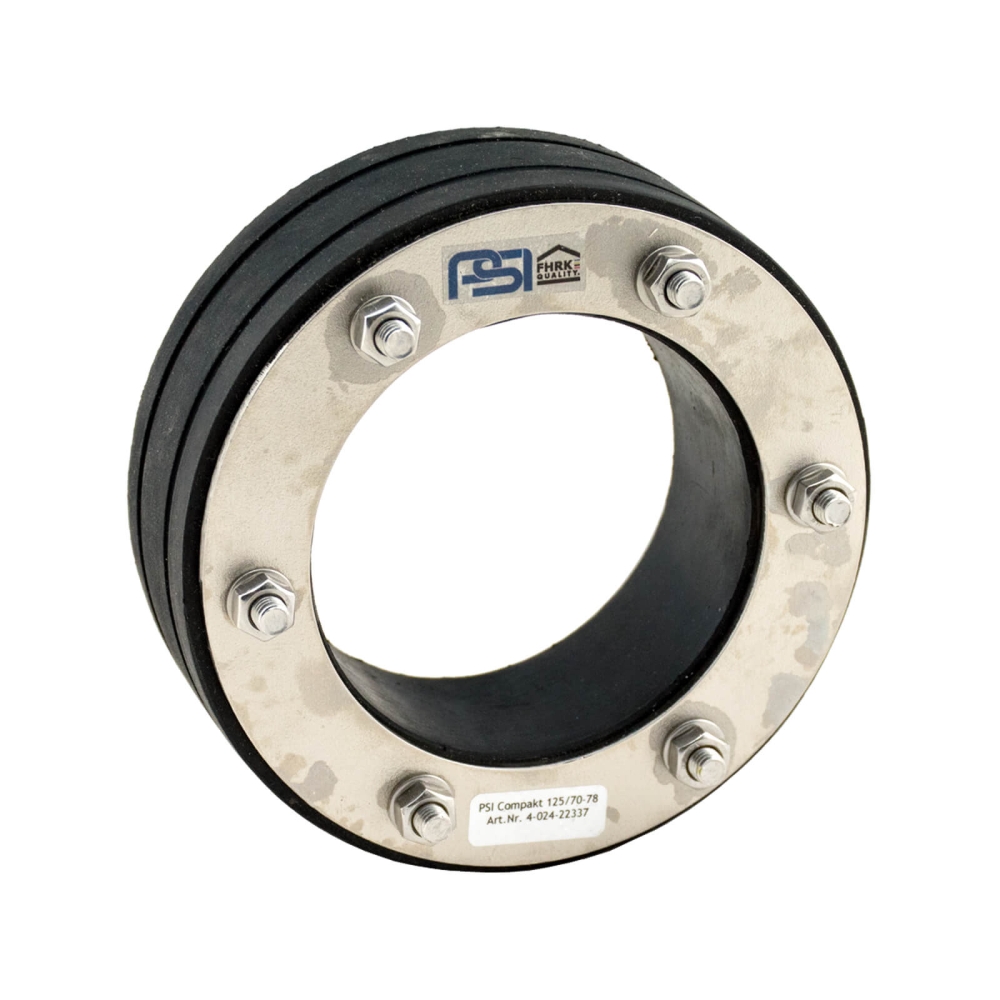 PSI Ringraumdichtung Mauerdurchf&uuml;hrung 125 mm dr&uuml;ckendes Wasser f&uuml;r Rohr 70-78 mm