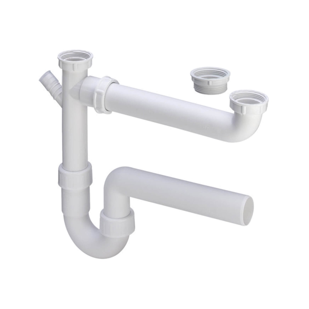Viega Ablaufverbindung 79485 in G1 1/2 x 50mm x 90-310mm Kunststoff wei&szlig;