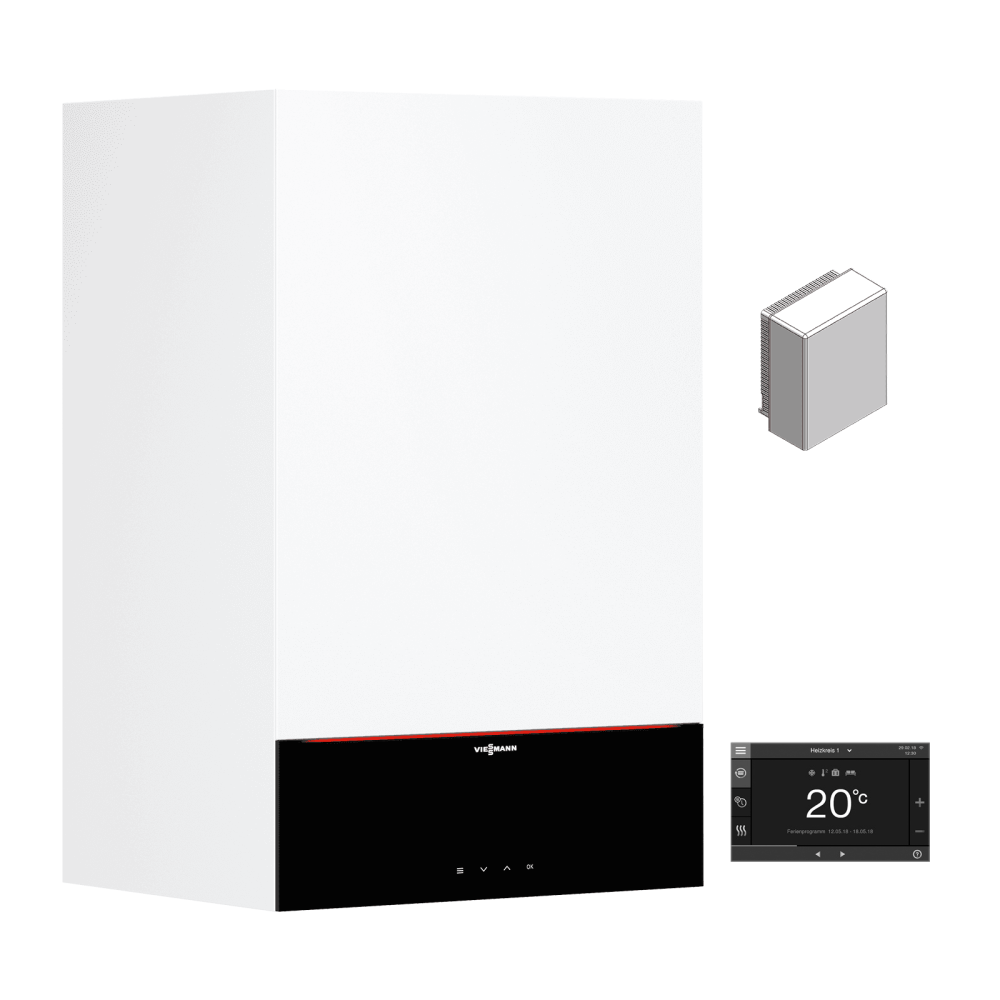 VIESSMANN Gas-Brennwert-Therme Vitodens 200-W, 11 kW, HMI 7", ATS
