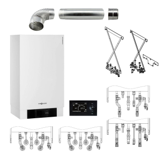 VIESSMANN Gas-Heizwert-Kombitherme Vitopend 200-W, 24 kW, Erdgas E/H ohne ohne