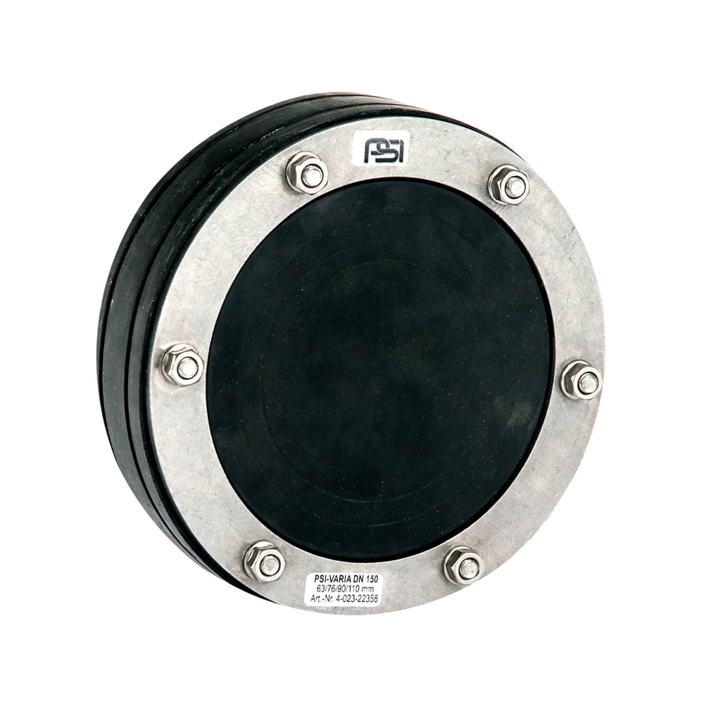PSI Ringraumdichtung Mauerdurchf&uuml;hrung 150 mm, dr&uuml;ckendes Wasser f&uuml;r Rohr 63/76/90/110 mm