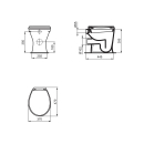 Ideal Standard Standflachspül-WC Eurovit weiß