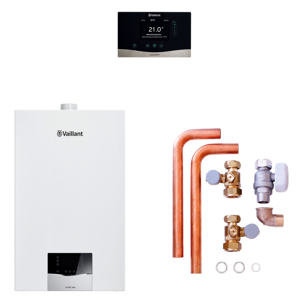 Vaillant Paket 1.734/3 ecoTEC plus VC 15CS/1-5, VRC 720/3, Anschlusszubeh&ouml;r