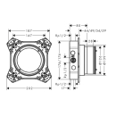 Hansgrohe Grundkörper iBox 2 universal,  für Brausen-, Wannen- und Thermostat-Fertigsets Unterputz