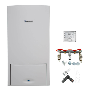 BOSCH/Junkers Gas-Brennwert-Therme Cerapur ZSB 14-5 C 21, 14 kW, CW400, Aufputz, Umstellsatz C21->C23