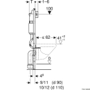 Geberit DuofixBasic Element für Wand-WC, 112 cm, mit Delta UP-Spülkasten 12 cm