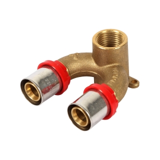 Pressfitting mit doppeltem Anschluß U-Form - DVGW