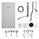 BOSCH/Junkers Gas-Brennwerttherme Cerapur ZSB 14-5.2 C 23 Erdgas E/H, mit CR 120 & Außenfühler TA, ohne Anschlüsse, mit Speicherfühler SF4, ohne Abgassystem