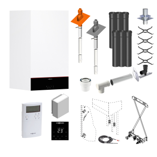 VIESSMANN Gas-Brennwert-Therme Vitodens 100-W, 25 kW