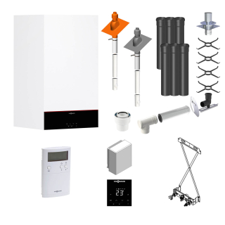 VIESSMANN Gas-Brennwert-Kombitherme Vitodens 100-W, 19 kW