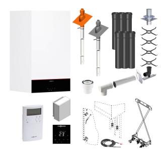 VIESSMANN Gas-Brennwert-Therme Vitodens 100-W, 11 kW