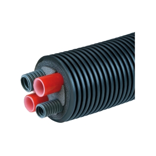 Armacell AustroPEX Wärmepumpen-Rohr-Set, inkl. Zubehör, Außendurchmesser 145 mm, Innenrohr 2x40 mm, Schutzrohr 32/25 mm, Länge: 12 m