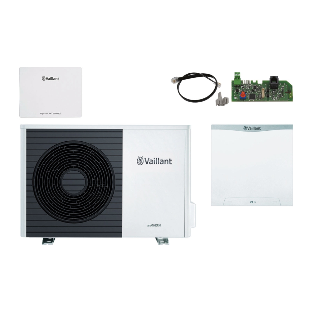 Vaillant Paket 4.3403 aroTHERM plus VWL 55/6 A S2 Heizungsw&auml;rmepumpe Luft/Wasser f&uuml;r Hybridsystem mit DIA-Steuerungssystem, Buskoppler, Mischer- und Solarmodul und myVaillant connect WLAN Internetmodul