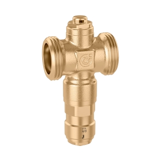 Caleffi Frostschutzventil 90 Grad Celsius 1 1/4" mit flachdichtendem Verschraubungsgewinde