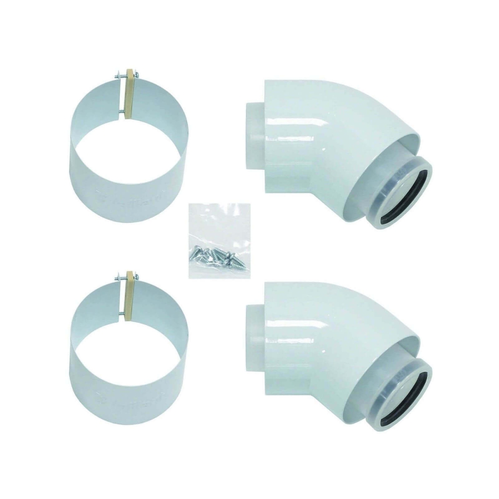Vaillant Bogen 45 Grad (2 St.) Brennwert Luft-/Abgasf&uuml;hrung, PP, 60/100 mm