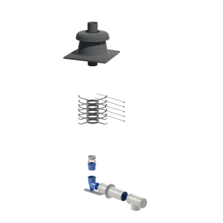 SKOBERNE CondensBlue Grundbausatz RLU Flex Kunststoff DN 110/113