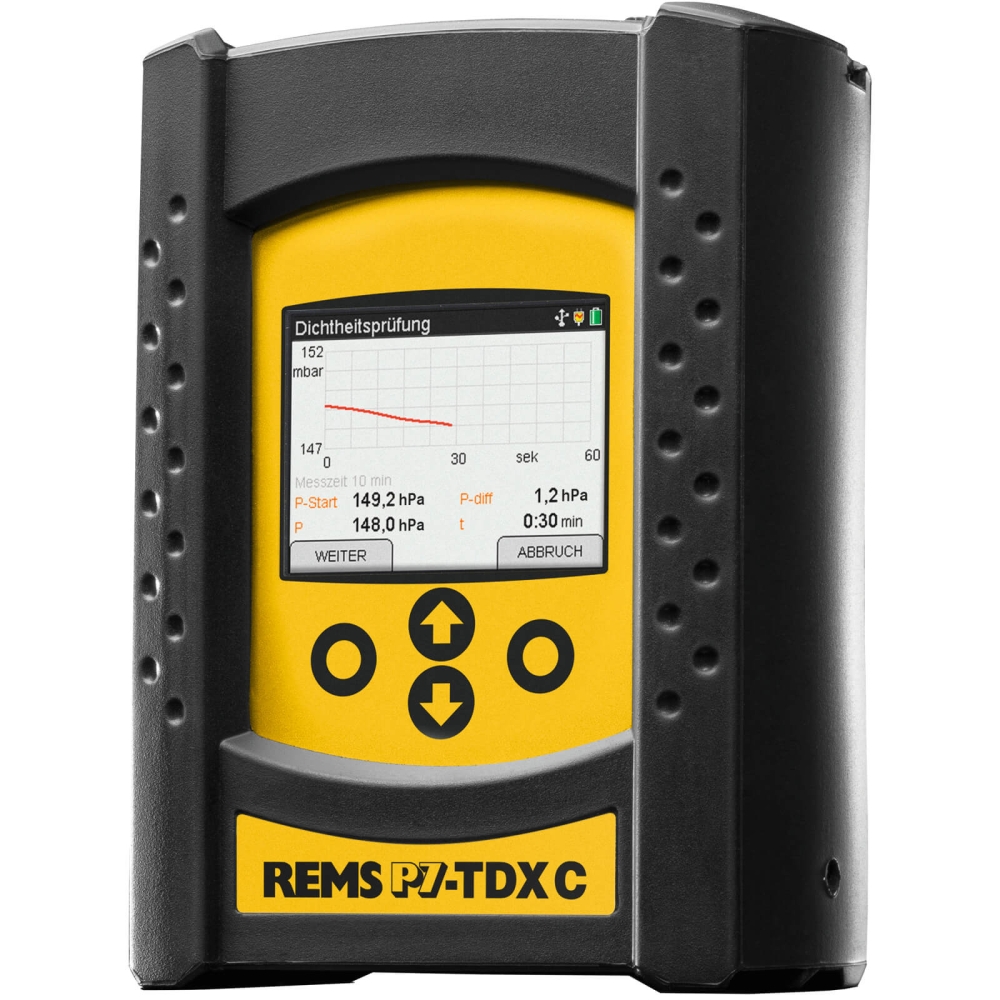 REMS Elektronisches Druck-/Dichtheitspr&uuml;fger&auml;t P7-TDX C Set, 25 bar