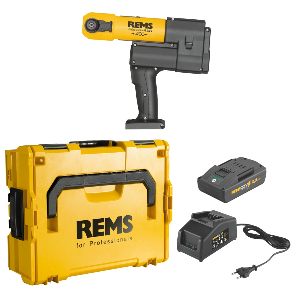 REMS Akku-Radialpresse Akku-Press E 22V ACC, Basic-Pack, L-Boxx