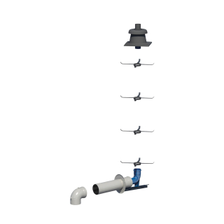 SKOBERNE CondensBlue Grundbausatz RLU mit Kunststoff Schachtabdeckung DN 80/125