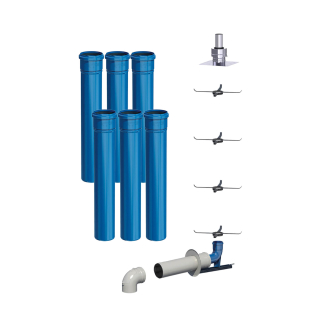 SKOBERNE CondensBlue Abgaspaket RLU mit Metall Schachtabdeckung DN 60/100