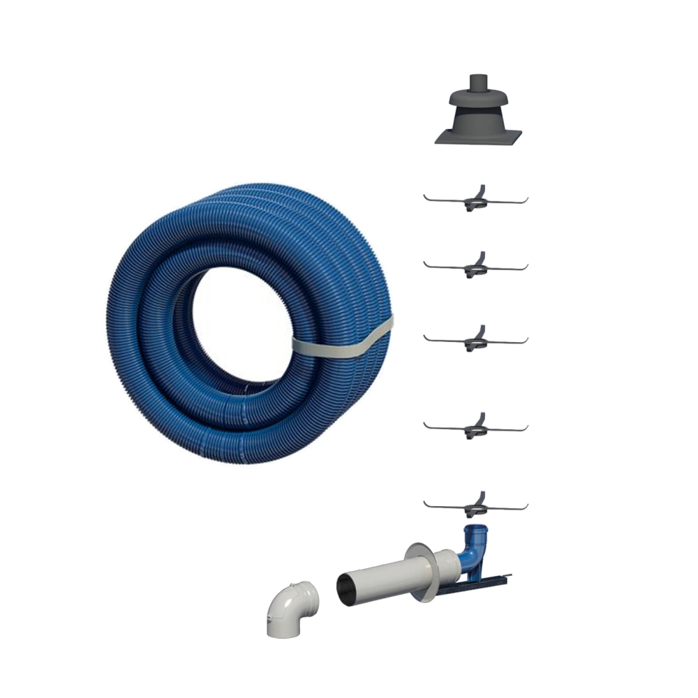 SKOBERNE Condensblue Abgaspaket RLU Flex mit Kunststoff Schachtabdeckung DN 60/58