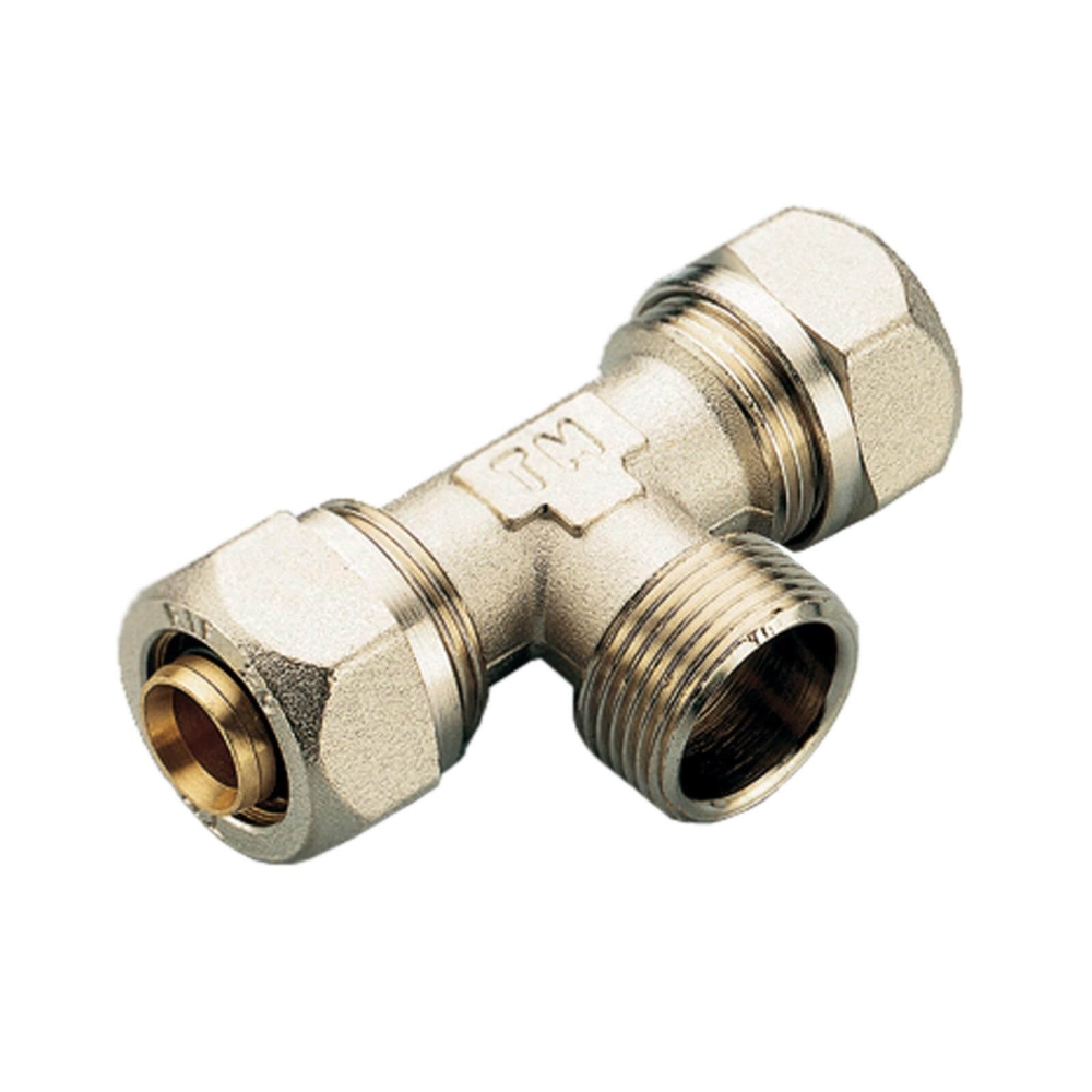Klemmring Schraubfitting T-St&uuml;ck mit Au&szlig;engewinde - DVGW
