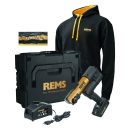 REMS Akku-Press E 22V ACC Gold Basic-Pack +Hoodie +Gutschein