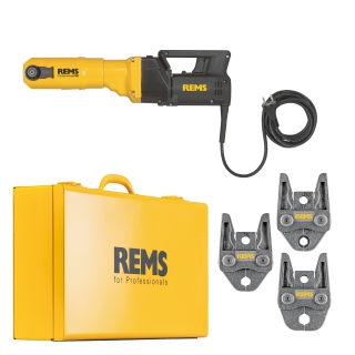 REMS Elektrische Radialpresse Power-Press SE, Basic-Pack mit Pressbacken in V-Kontur