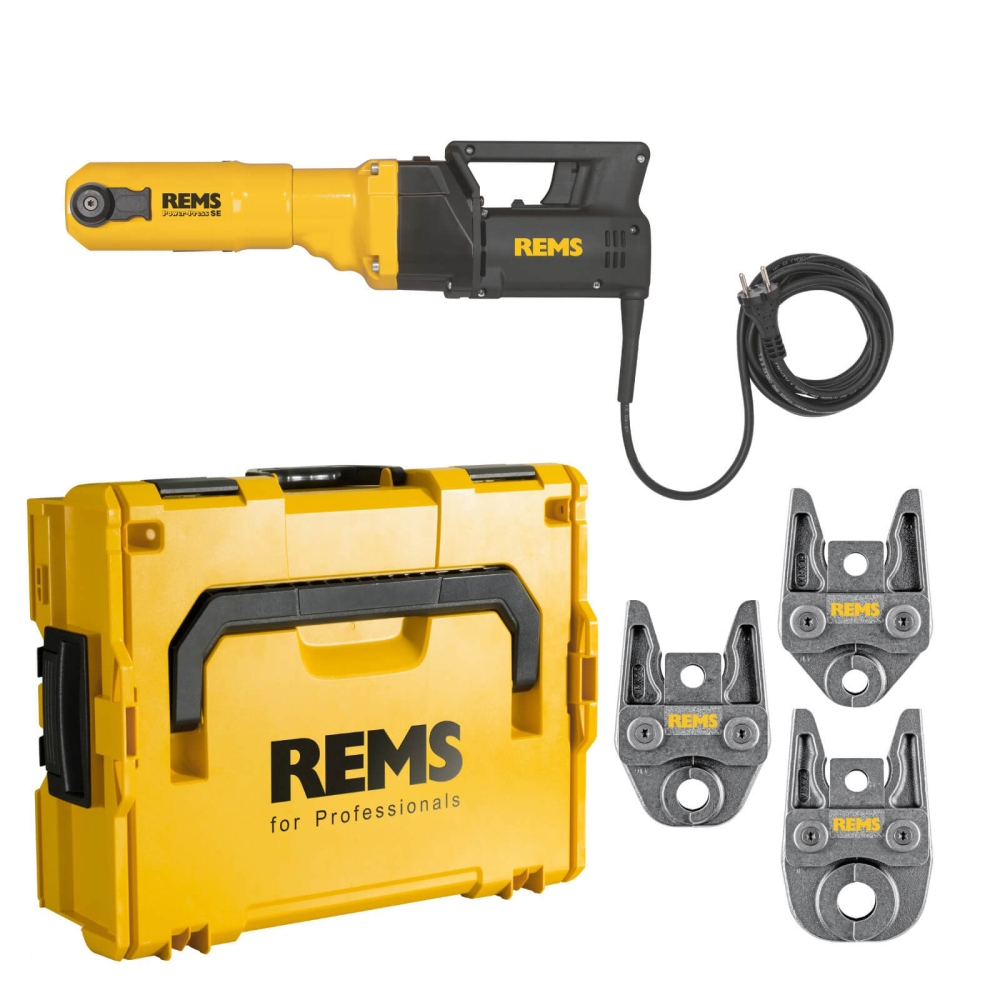 REMS Elektrische Radialpresse Power-Press SE, Basic-Pack mit Pressbacken in VRX-Kontur