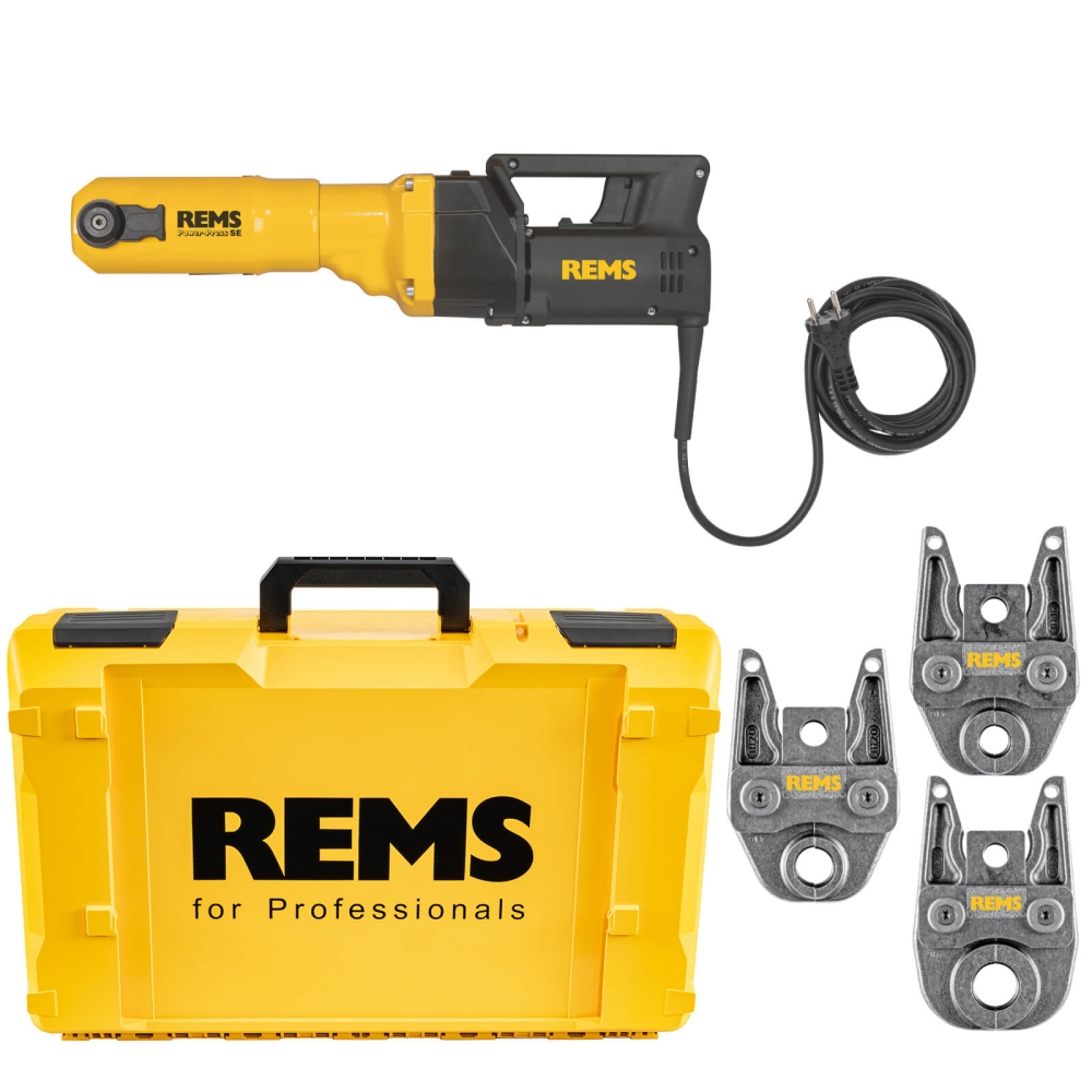 REMS Elektrische Radialpresse Power-Press SE, Basic-Pack mit Pressbacken in TH-Kontur