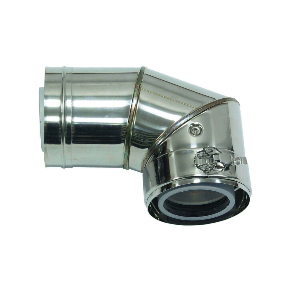 Vaillant Bogen 87 Grad, 80/125 mm f&uuml;r Fassadenverlegung konz. PP/Edelstahl