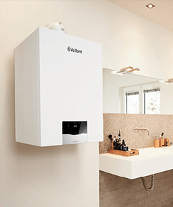 Vaillant Gasheizung in einem Badezimmer